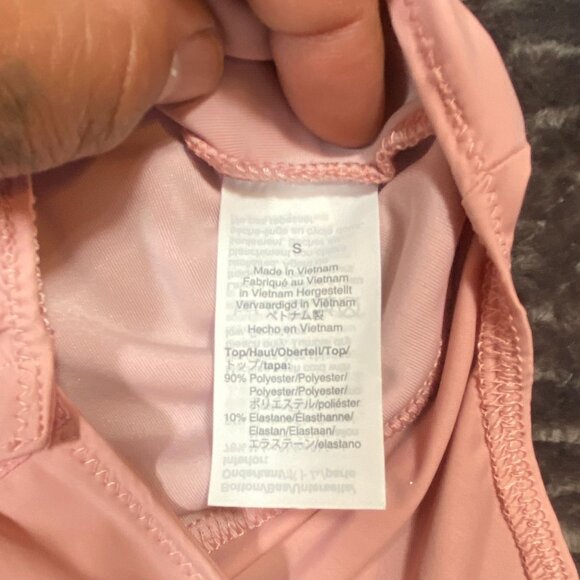 J.Crew/Jeans Pink Velvet Long-Sleeve Scoop Neck Bodysuit Womens size Small - Picture 3 of 7